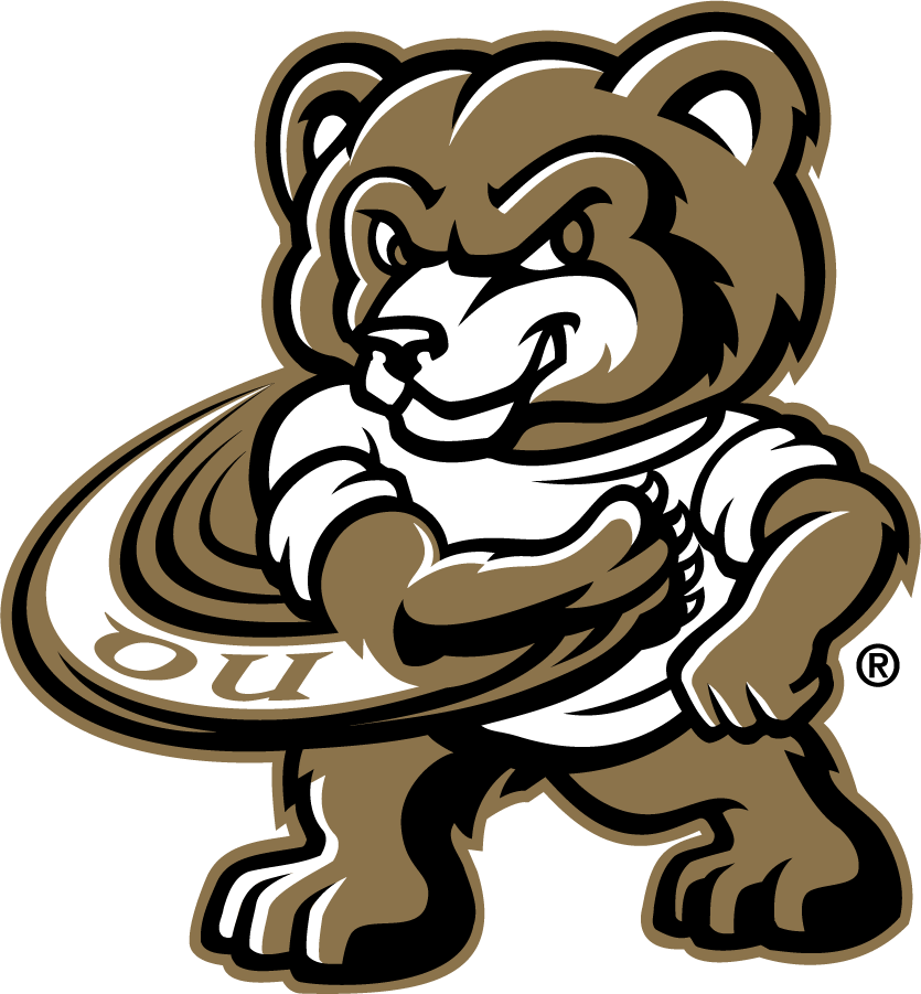 Oakland Golden Grizzlies 2013-2021 Mascot Logo diy DTF decal sticker